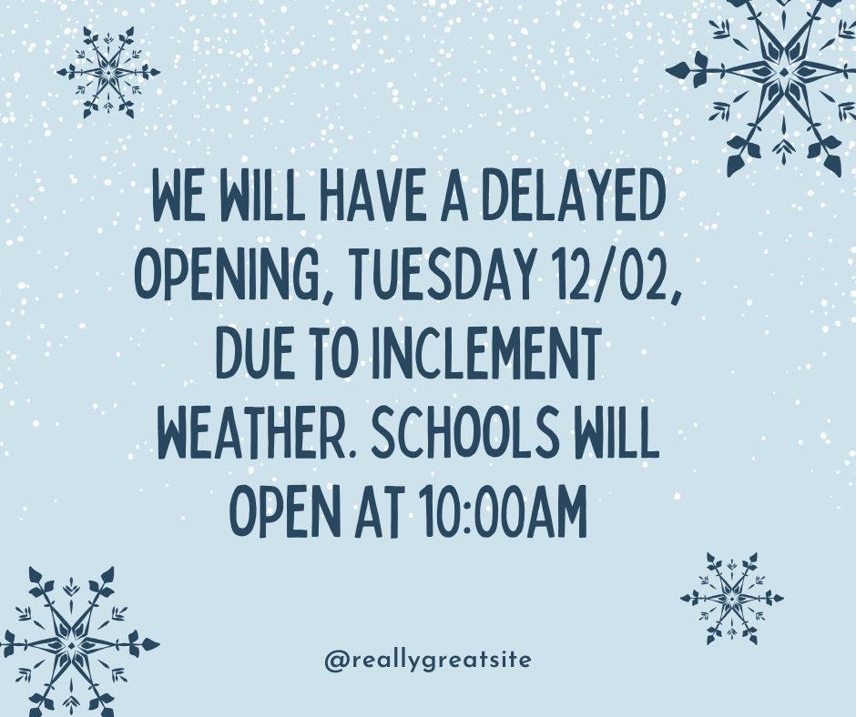 Minimal snowflake closed due to snow announcement facebook post