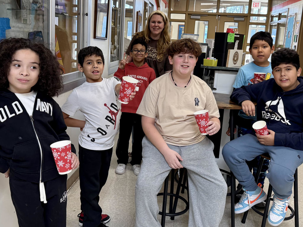 students drinking hot chocolate 