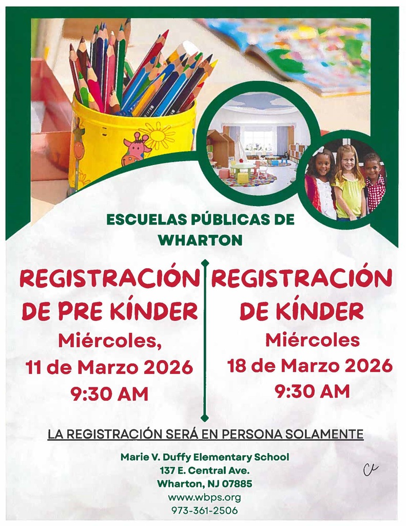 School registration flyer