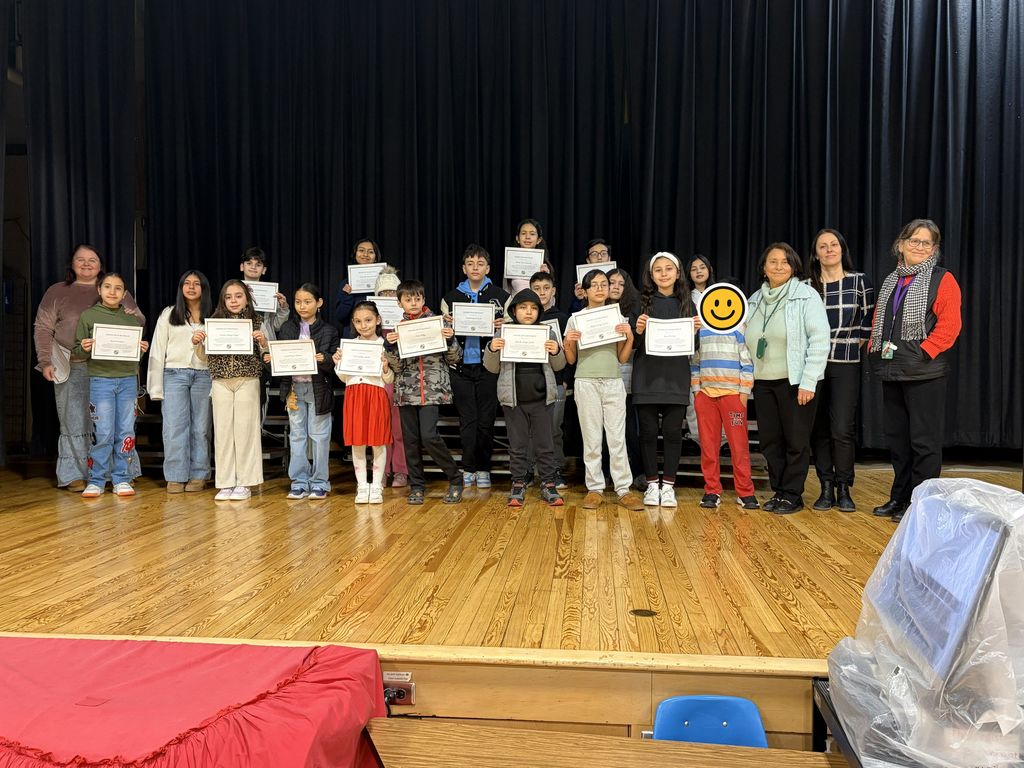 students with certificates