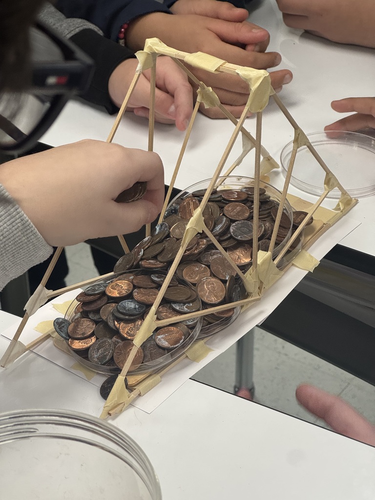 students building bridge