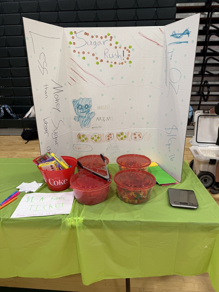 students selling items