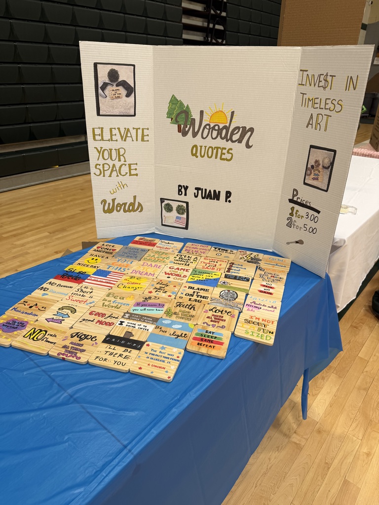 students selling items