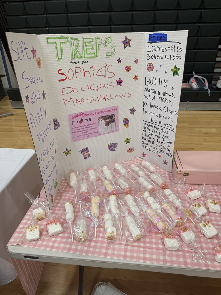 students selling items
