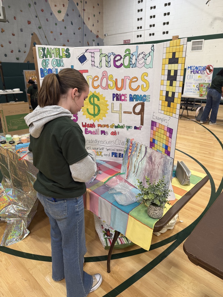 students selling items