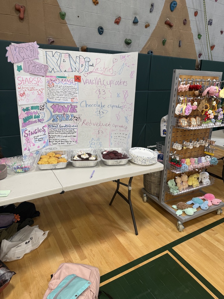 students selling items
