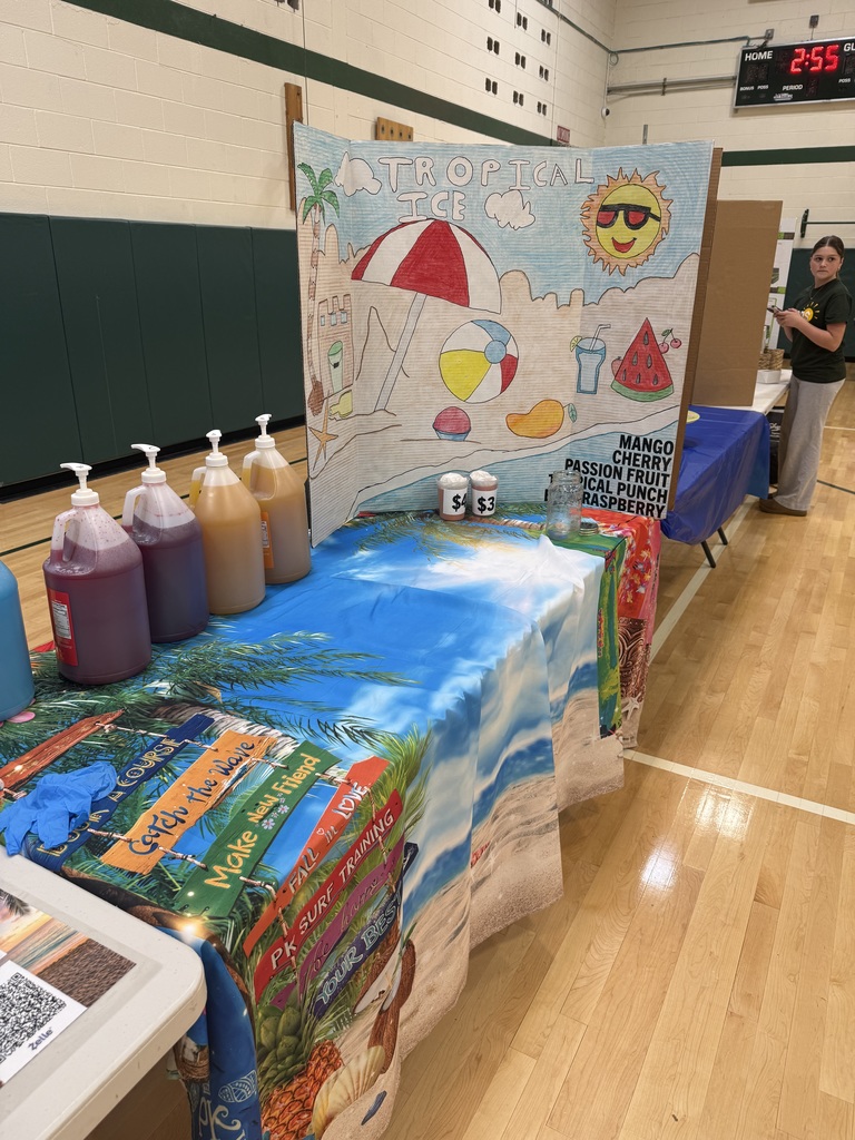 students selling items