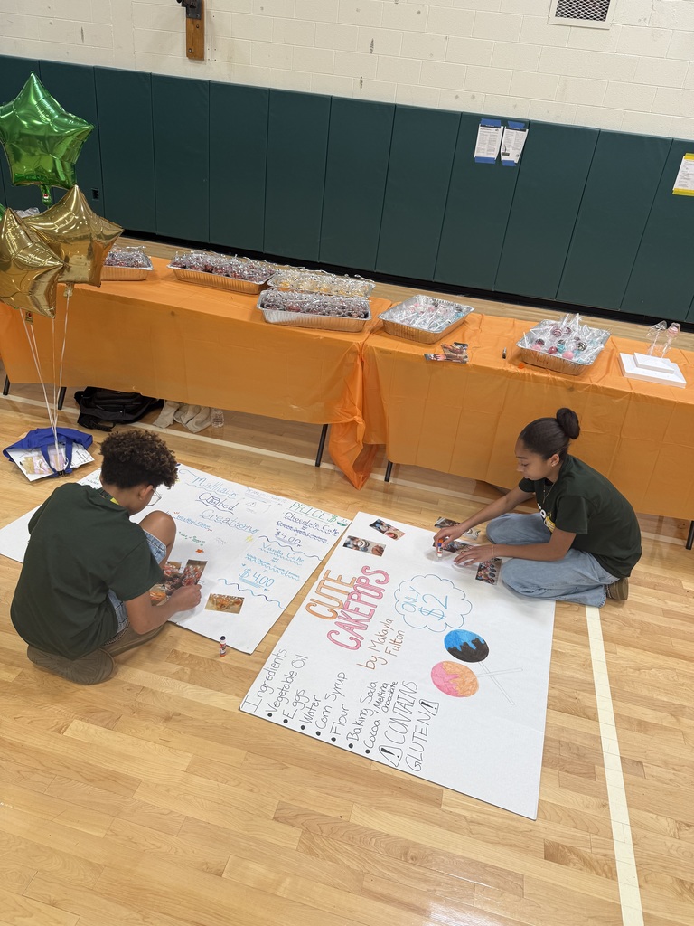 students selling items
