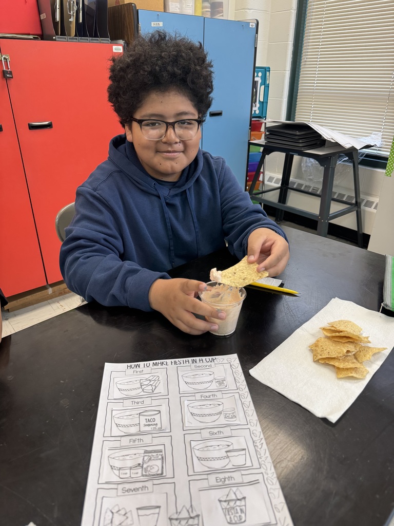 student with chips