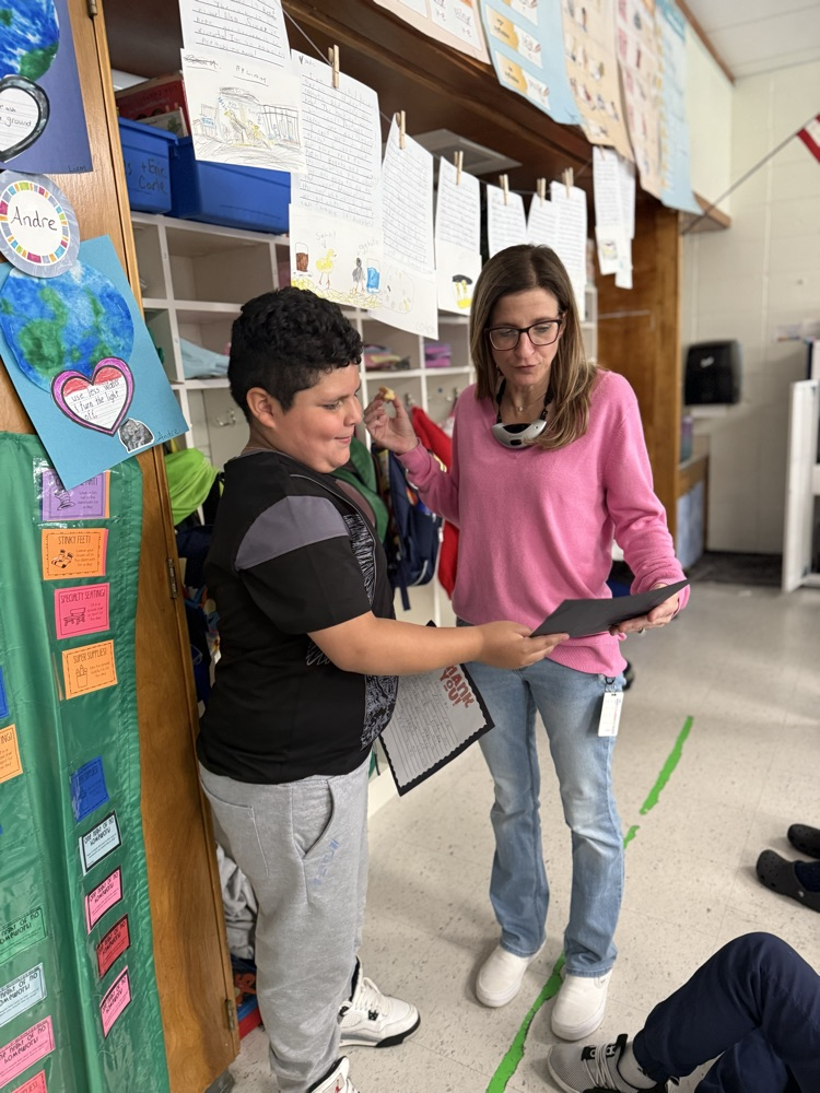student with teacher 