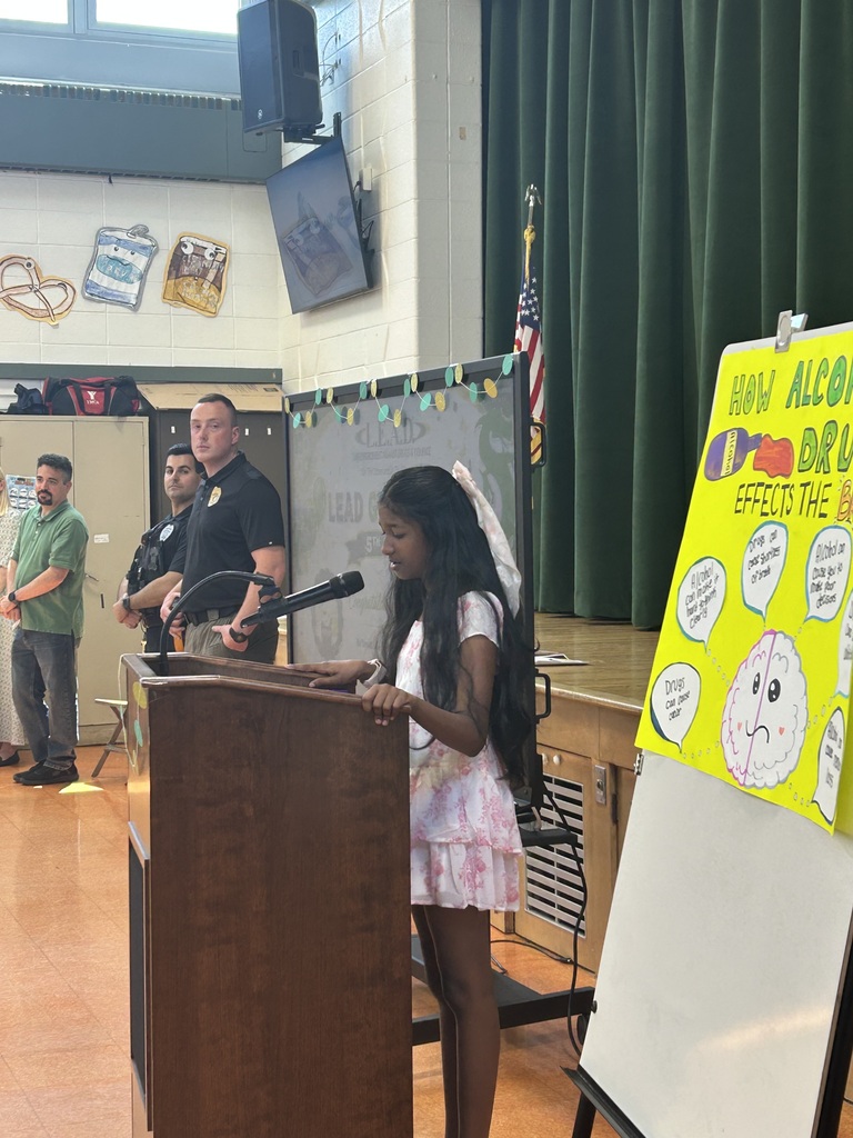 student at podium