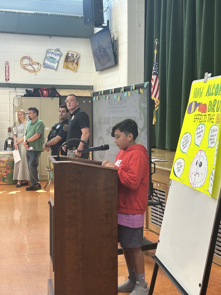 student at podium