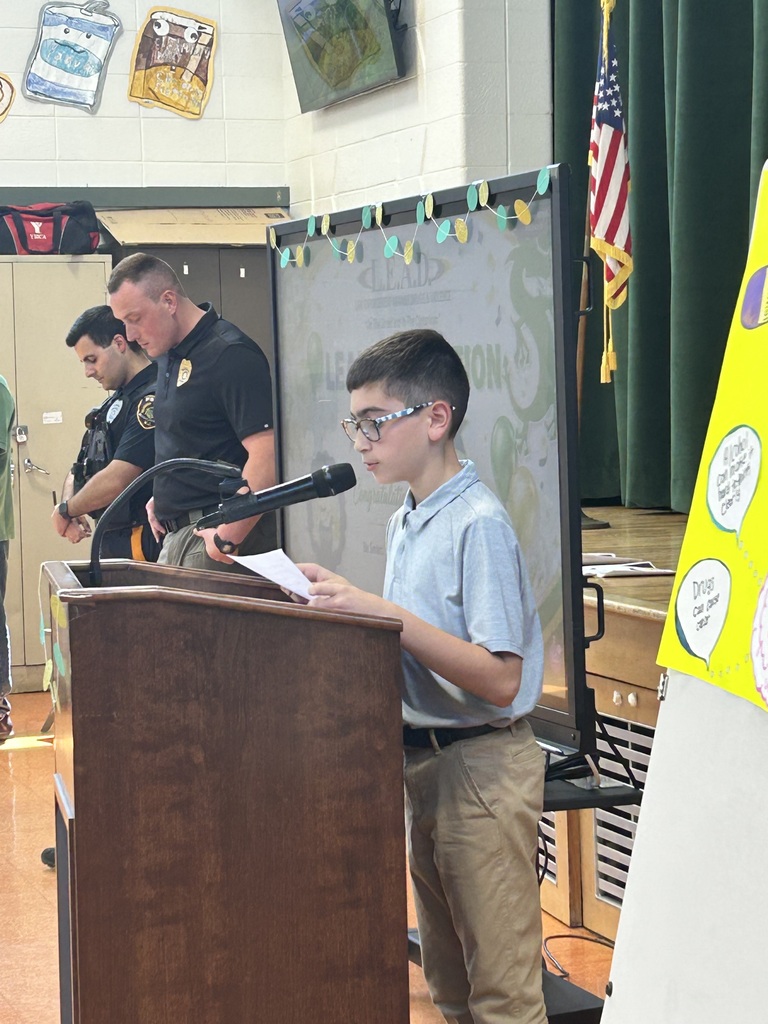 student at podium