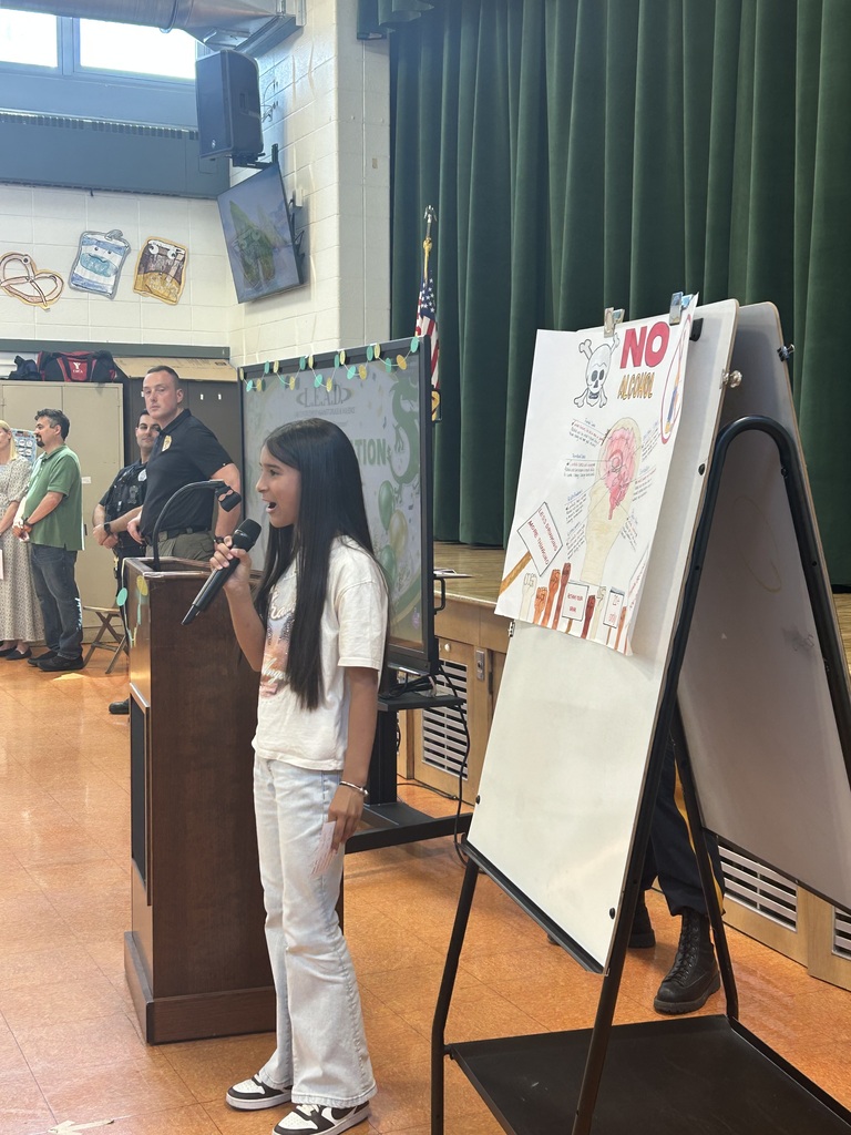 student at podium