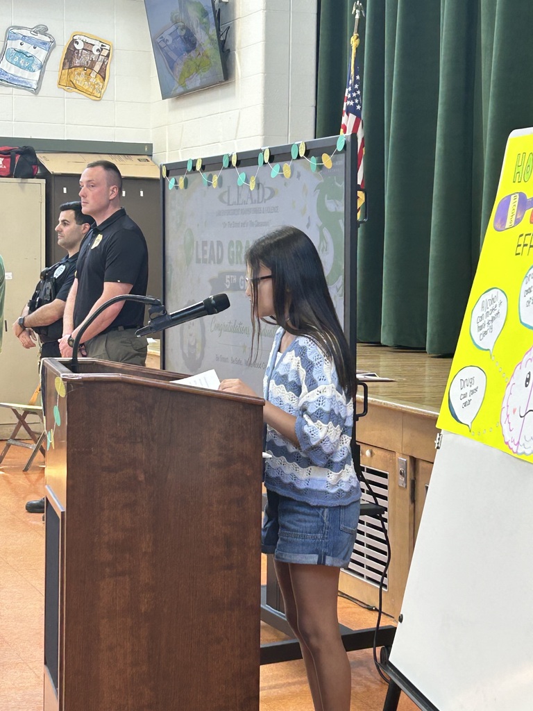 student at podium
