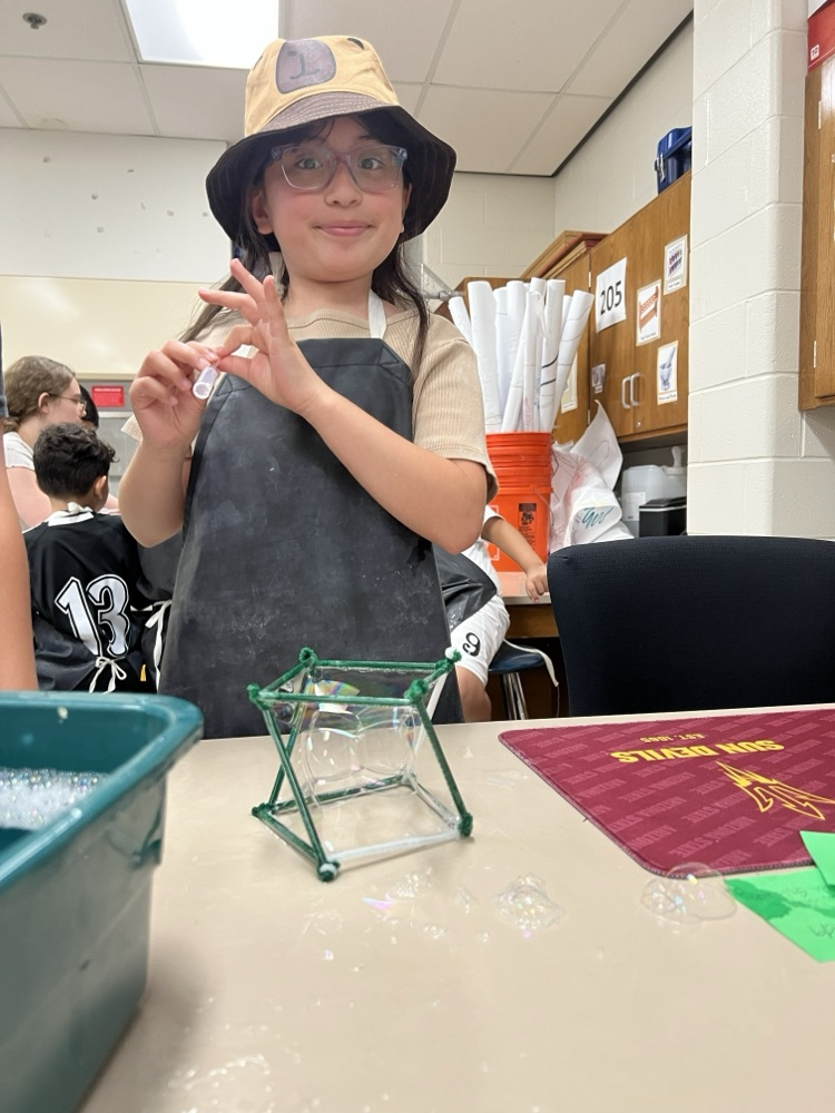 students with bubbles