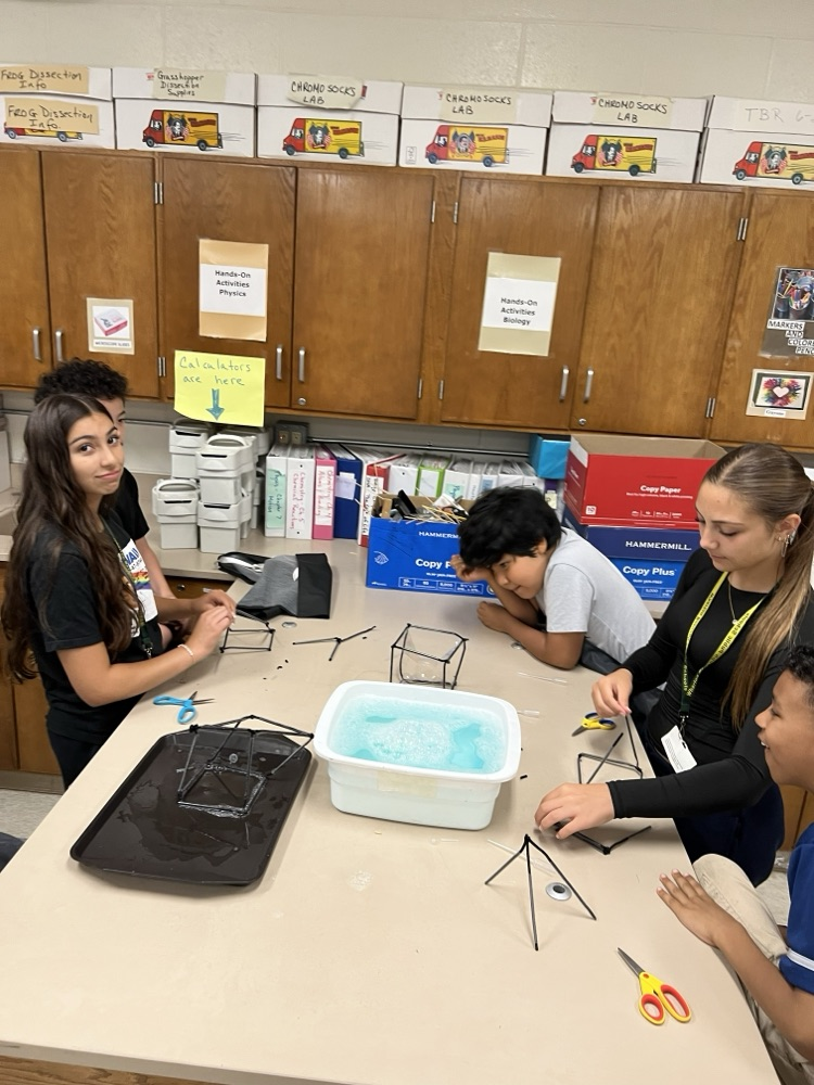 students with bubbles
