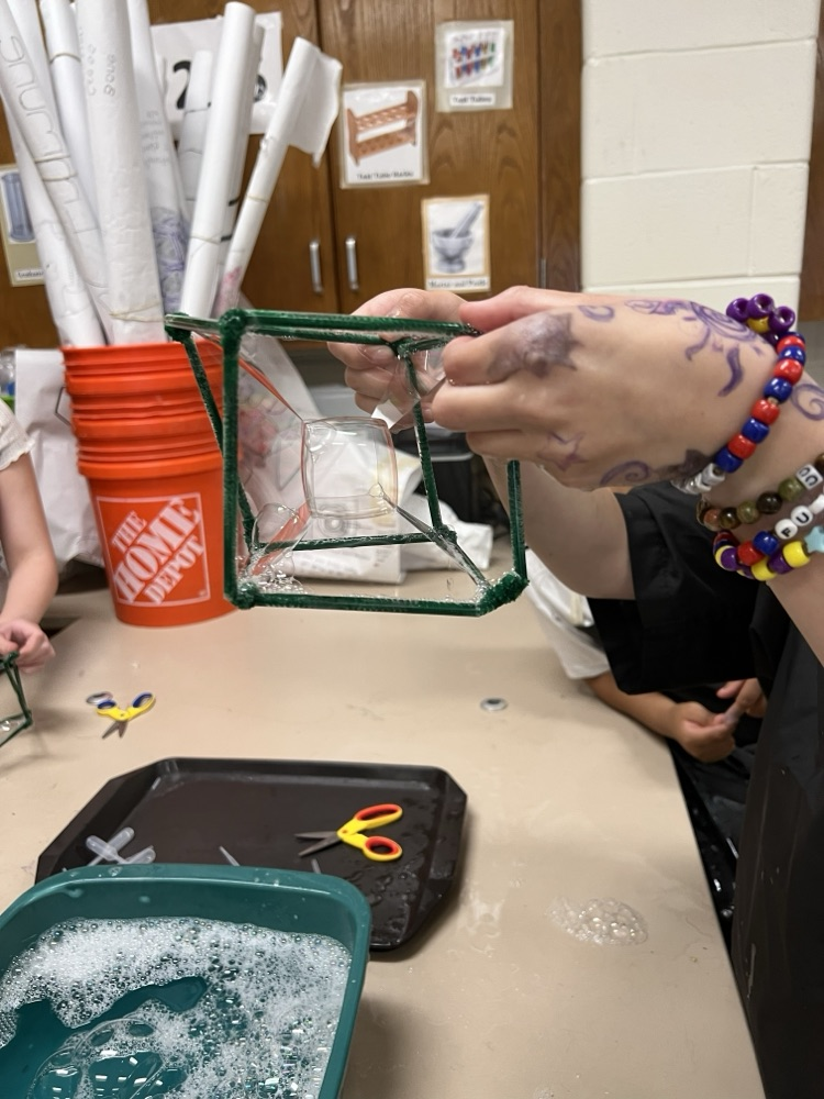 students with bubbles