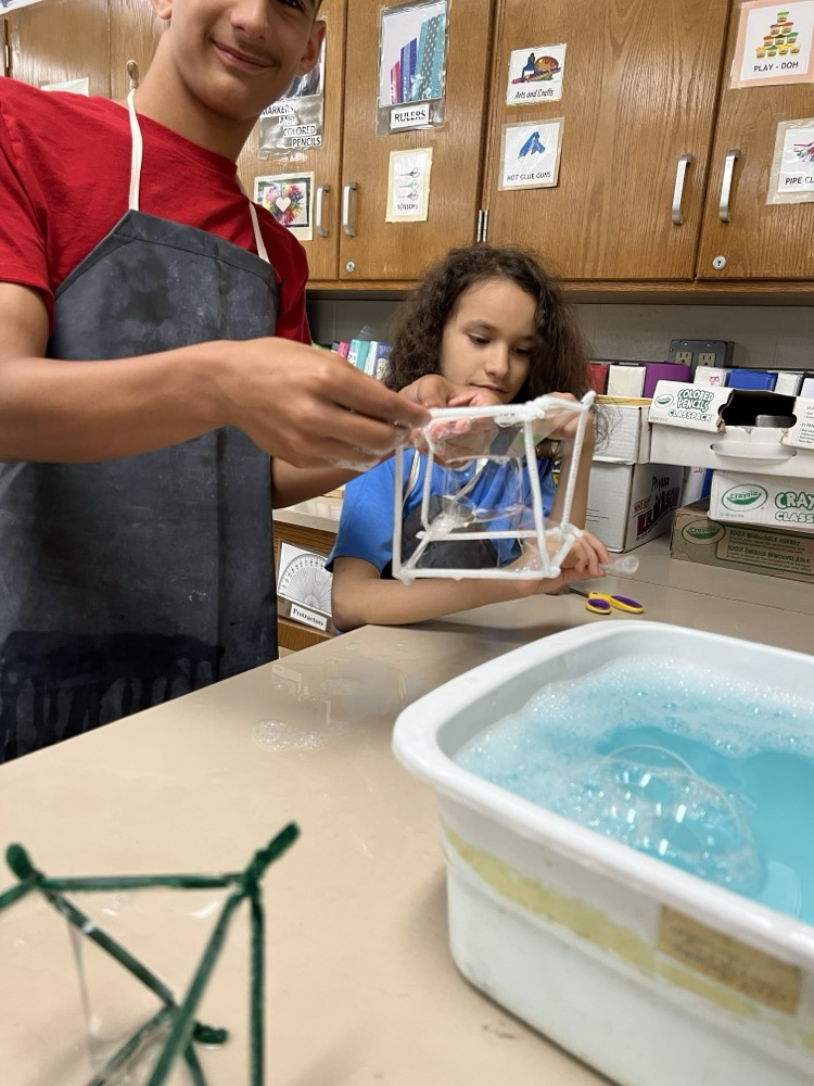students with bubbles