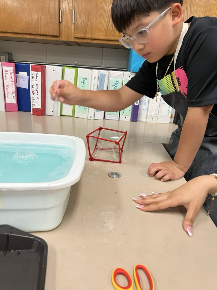 students with bubbles