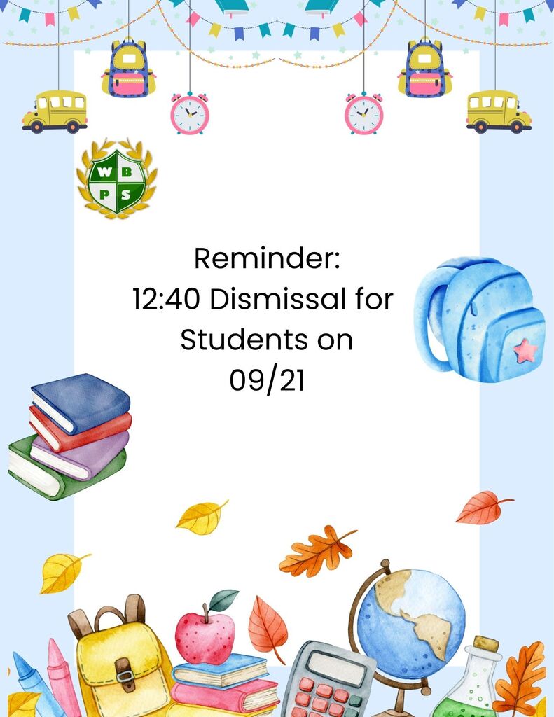 flyer early dismissal 09-21