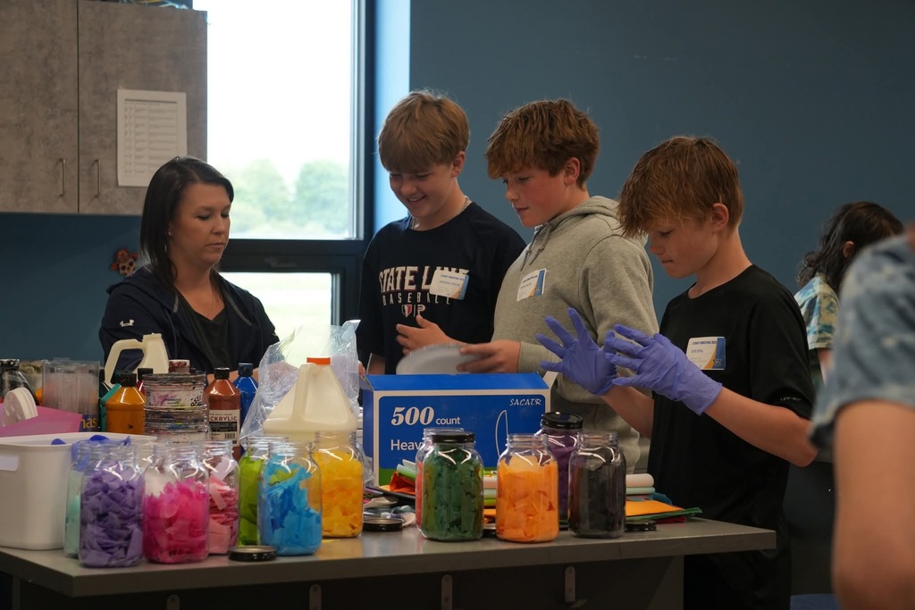 Ms. Samuel runs an art workshop