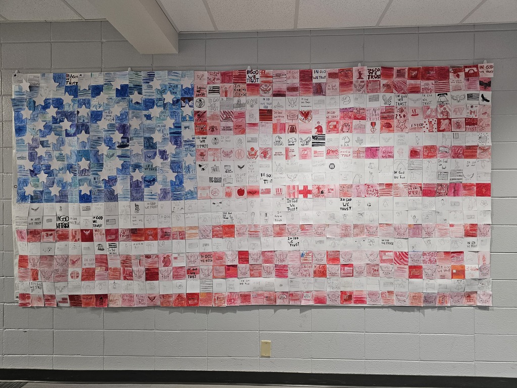 American Flag Art Installation