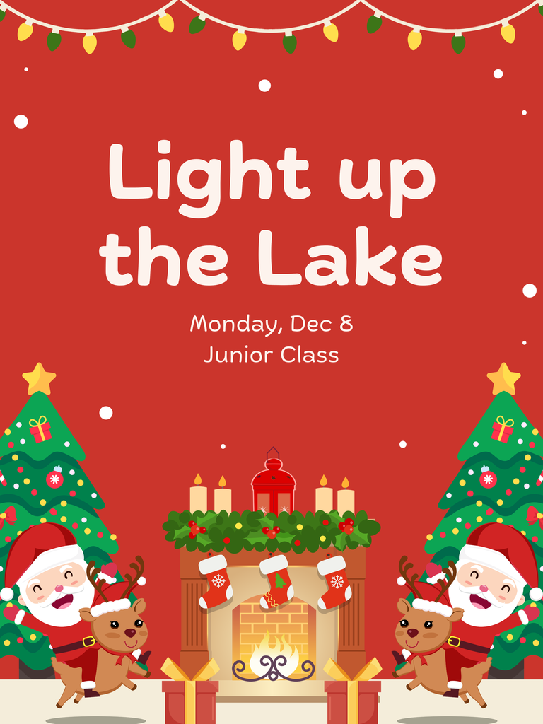 Red and Green Cute Playful Illustrative Merry Christmas Poster