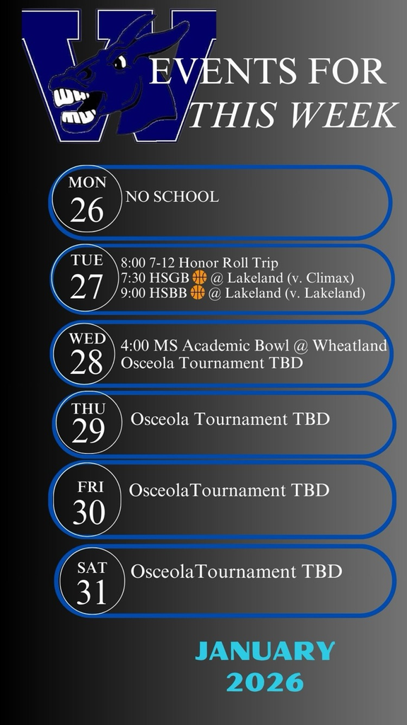 This week’s events!