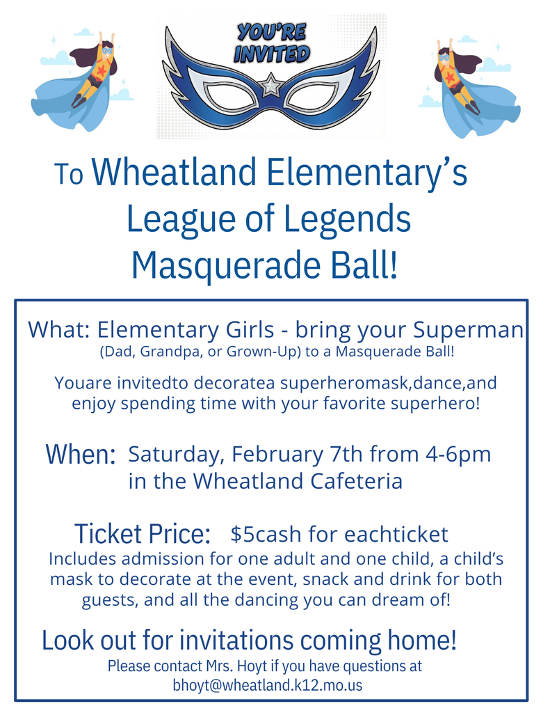 What Elementary Girls - bring your Superman (Dad, Grandpa, or Grown-Up) to a Masquerade Ball!