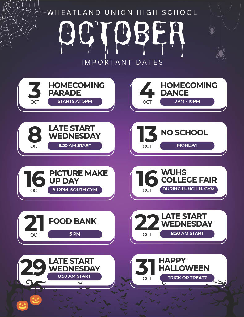 October 2025n Important Dates