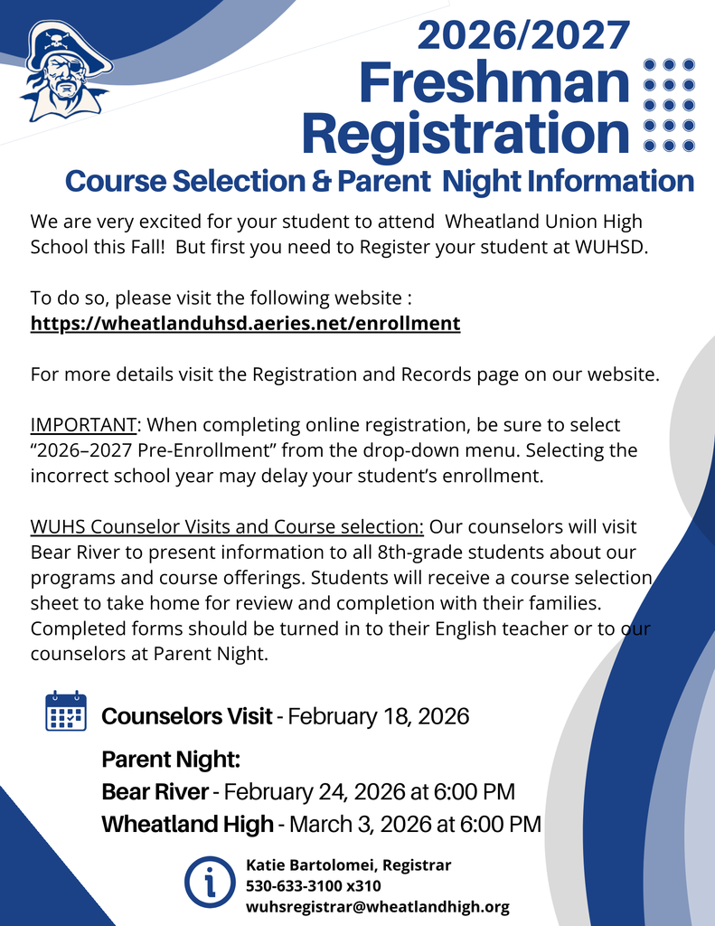WUHS registration flyer