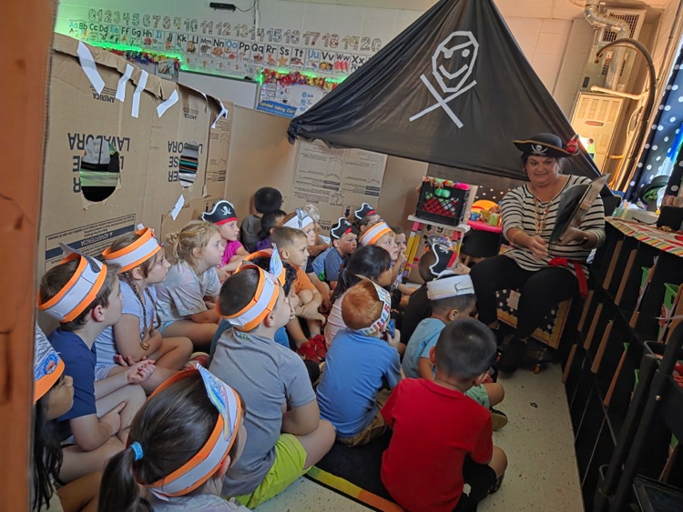 Story time on the pirate ship! 