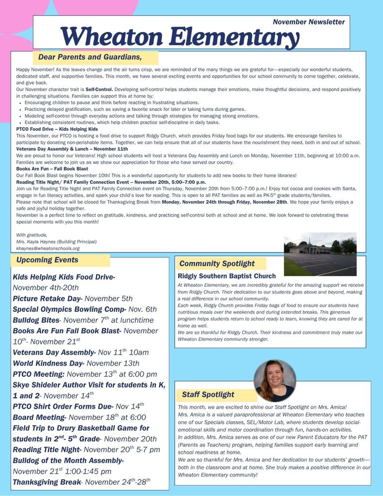 Nov Community Newsletter