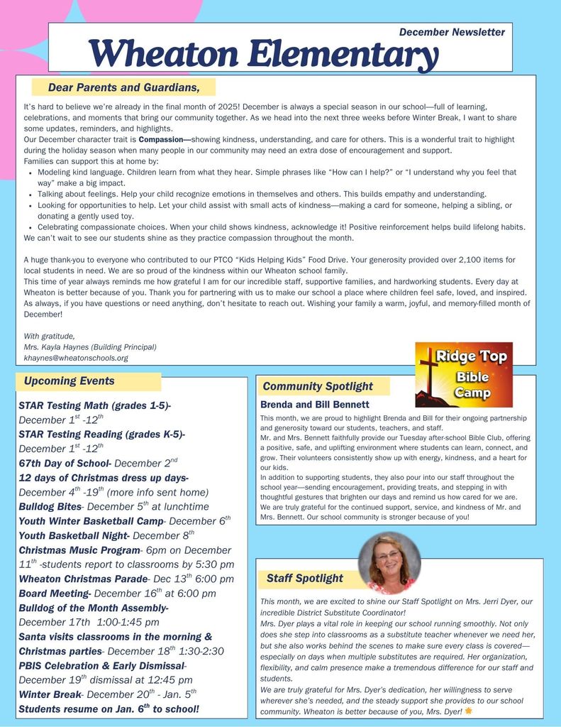 December Community Newsletter