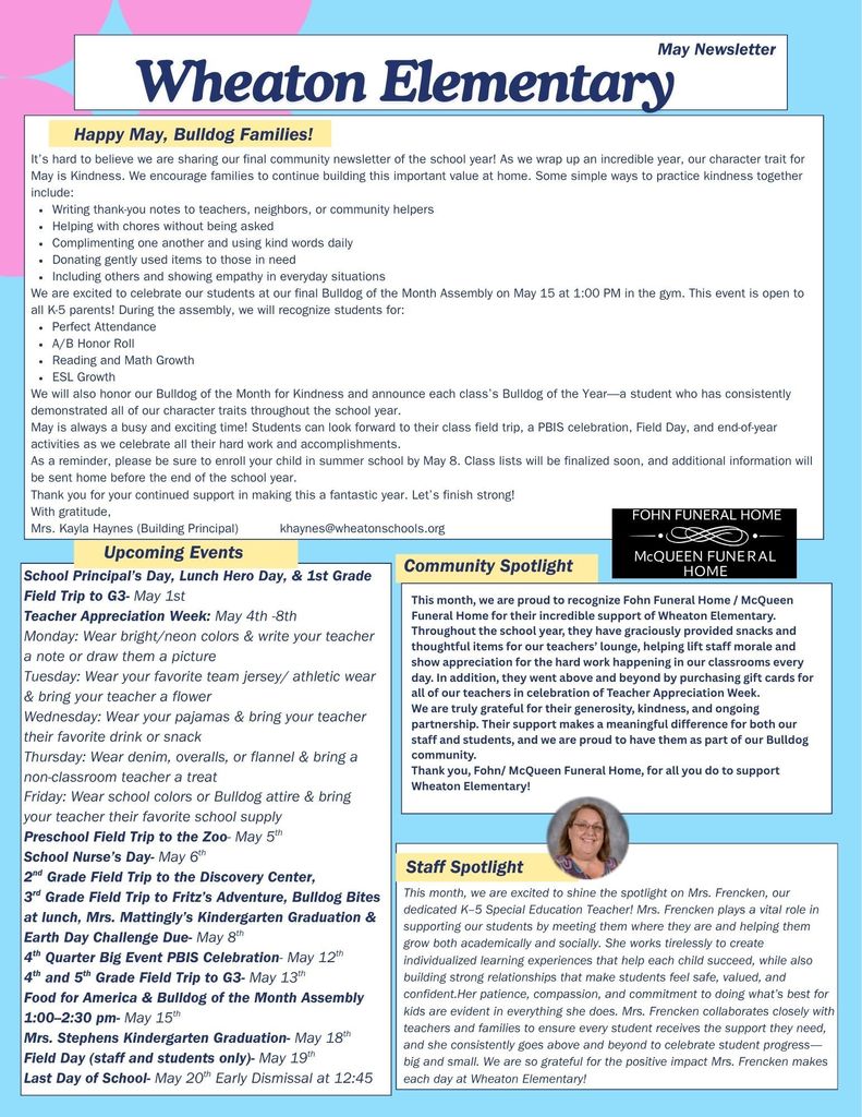 May Newsletter