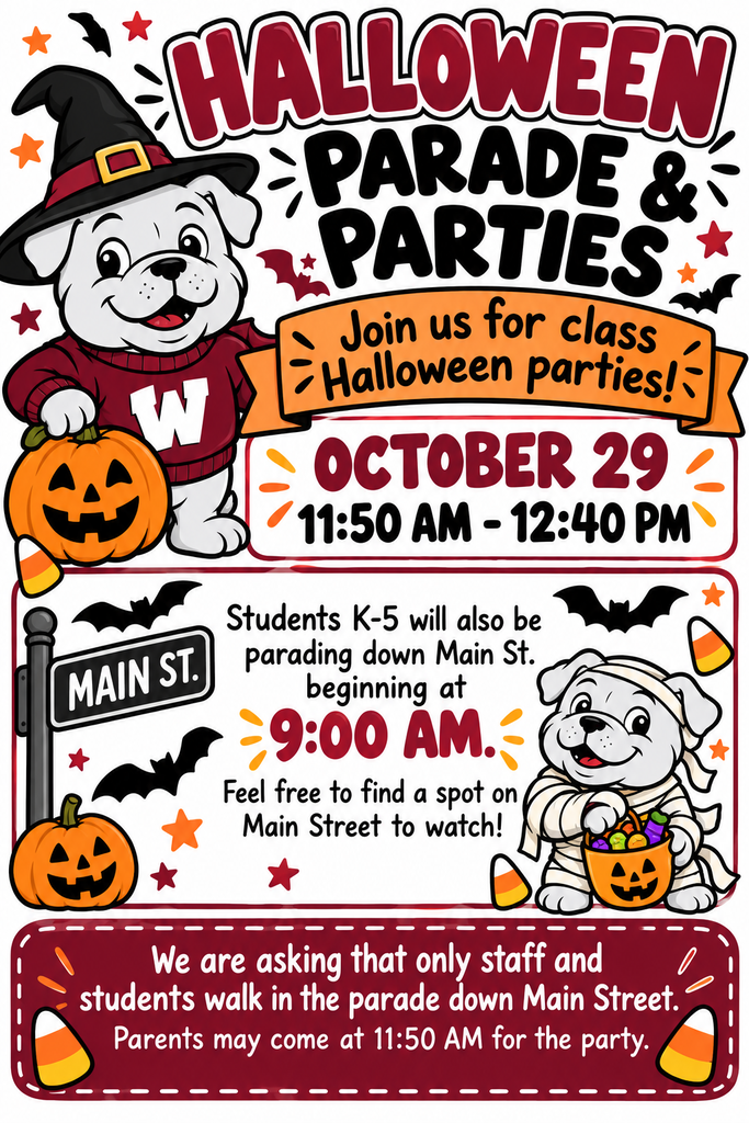 K-5 Halloween Parade and Party Info
