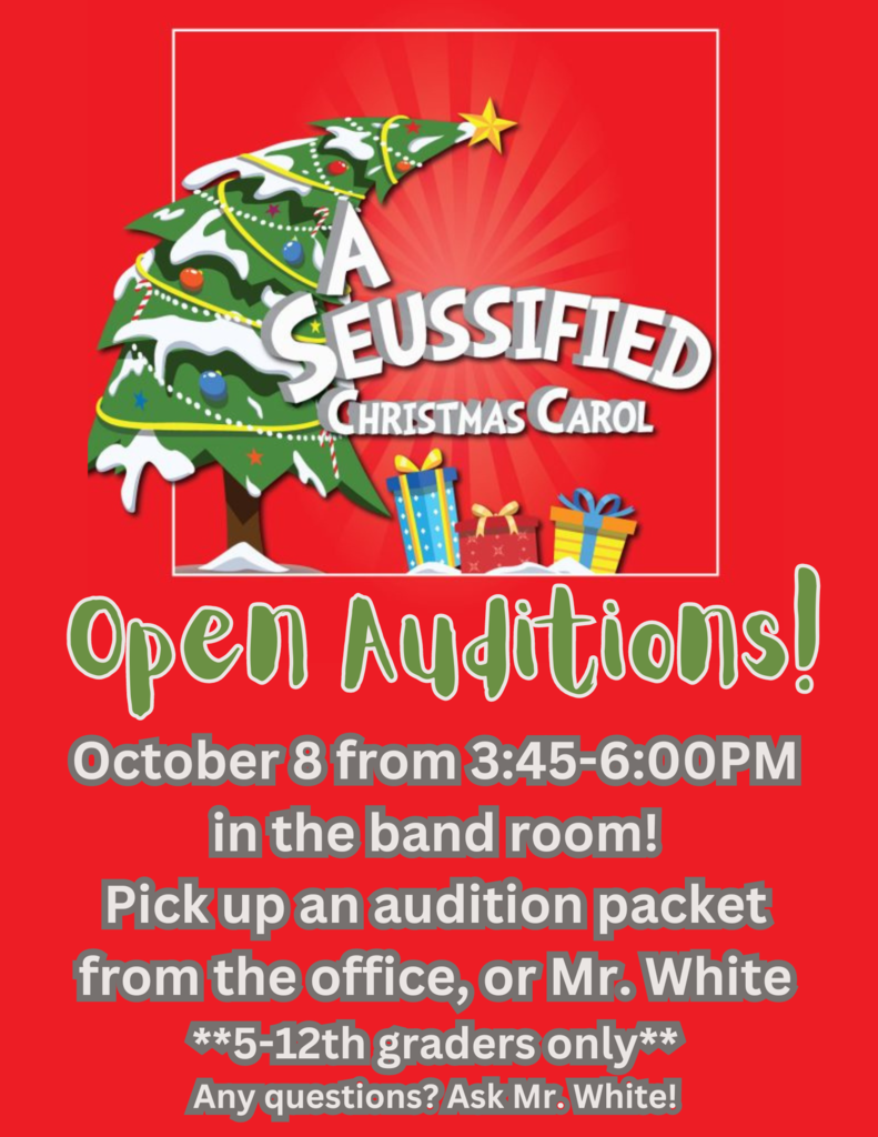 Open auditions for 5-12th graders