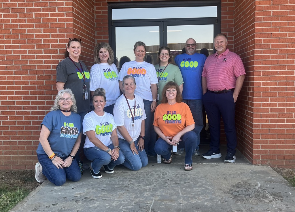 ❤️🐻 White County Central Middle School Teachers Are Blessed With the Best Principal! ❤️🐻  Last year, after we celebrated Principal’s Day, Mr. Strother sent a heartfelt thank-you note that said:  “If I am GOOD, it’s because of YOU.” – Michael Strother  His words touched our hearts and inspired us so much that the staff decided to put the quote on t-shirts! ❤️👕🐻  Today, when he treated us to lunch, we proudly wore them as a small way to show our appreciation.  We are truly blessed to have such an incredible leader guiding our school! ❤️🐻 #WCCBEARS #BestPrincipalEver #WCCMiddleSchool