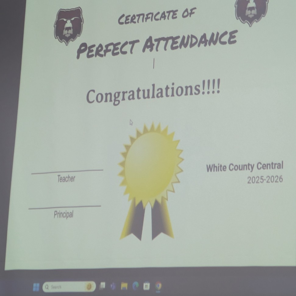 we recognized perfect attendance!