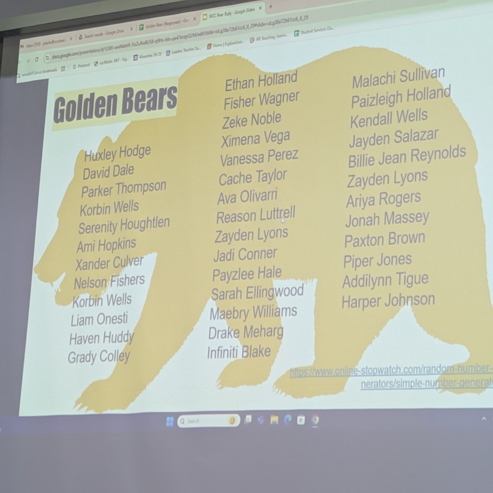 We recognized golden bears!