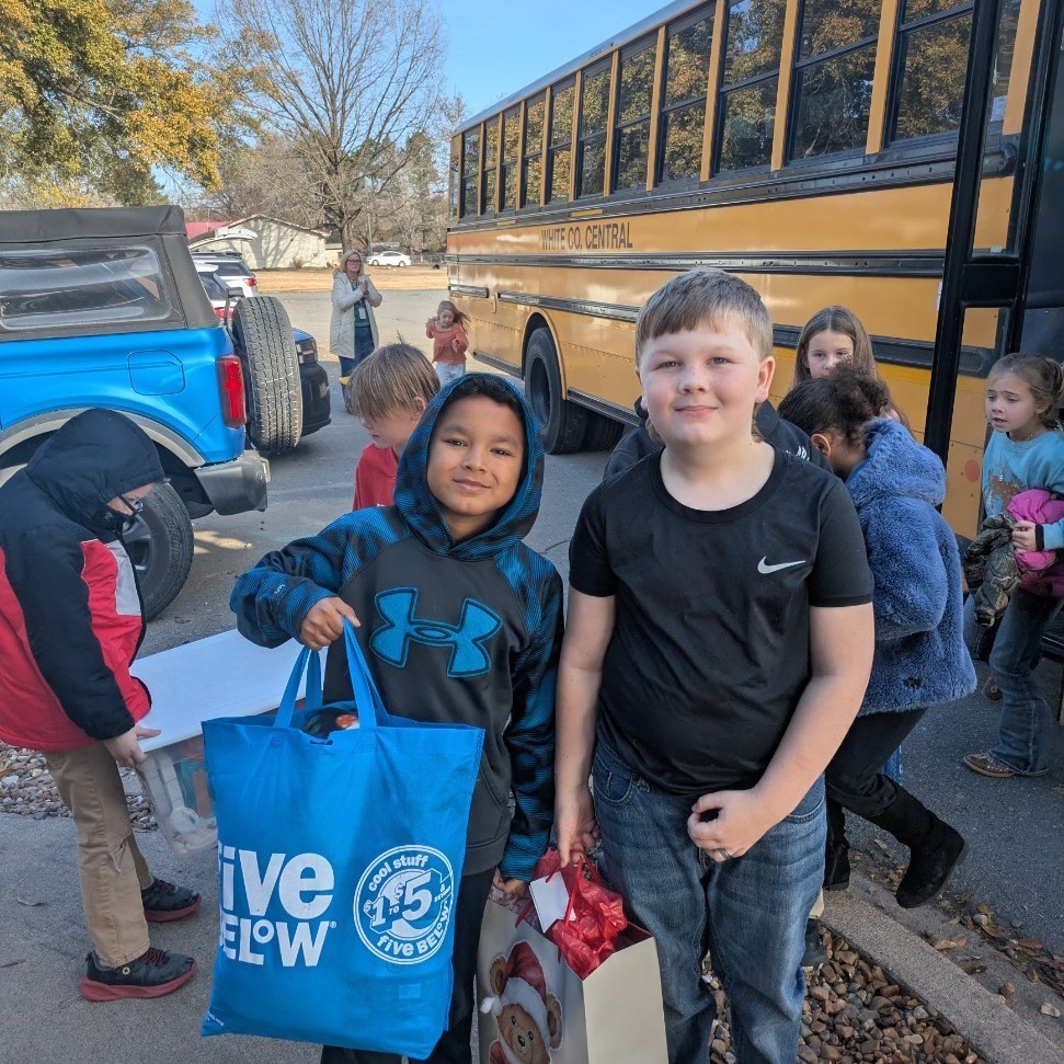 Three totes and 2 bags of gifts!!!