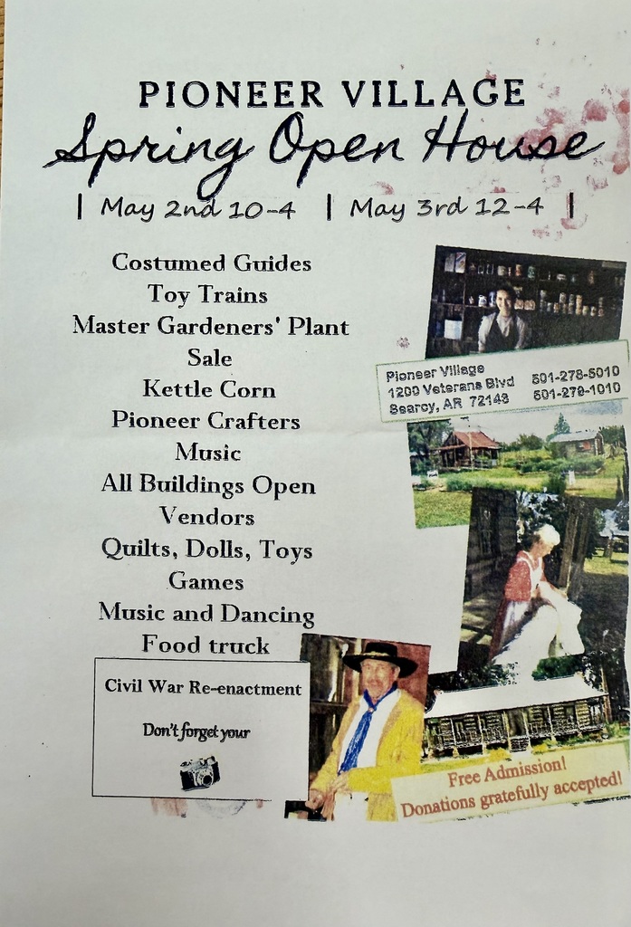 WCC Bear Necessities After-School Program  Our students recently enjoyed an engaging, hands-on learning experience at Pioneer Village in Searcy, Arkansas, where history truly came to life! Through storytelling, demonstrations, and interactive exploration, our students gained a deeper appreciation for Arkansas history and the traditions that shaped our community.  We are incredibly grateful to the wonderful volunteers and staff at Pioneer Village who welcomed our students with kindness, knowledge, and enthusiasm. Their passion for preserving history and educating young people made this experience meaningful and memorable for everyone involved.  Pioneer Village will soon be hosting their Spring Open House with free admission, and donations are greatly appreciated to help support their continued work in preserving local history and providing educational opportunities for students and families.  We encourage our community to go out and support this amazing organization. They truly make learning come alive for our students, and we are thankful for the partnership they provide to our Bear Necessities program!  #WCCBears #BearNecessities #CommunityPartnership #ArkansasHistory #HandsOnLearning