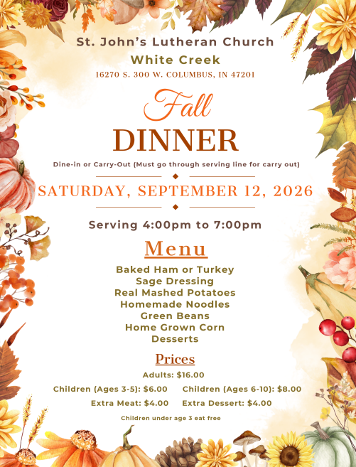 fall diiner flyer