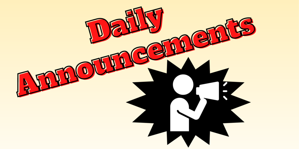 Daily Announcements