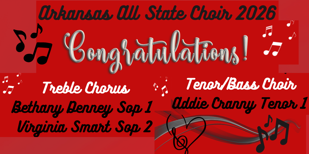 Congratulations to the All State Choir for 2026!