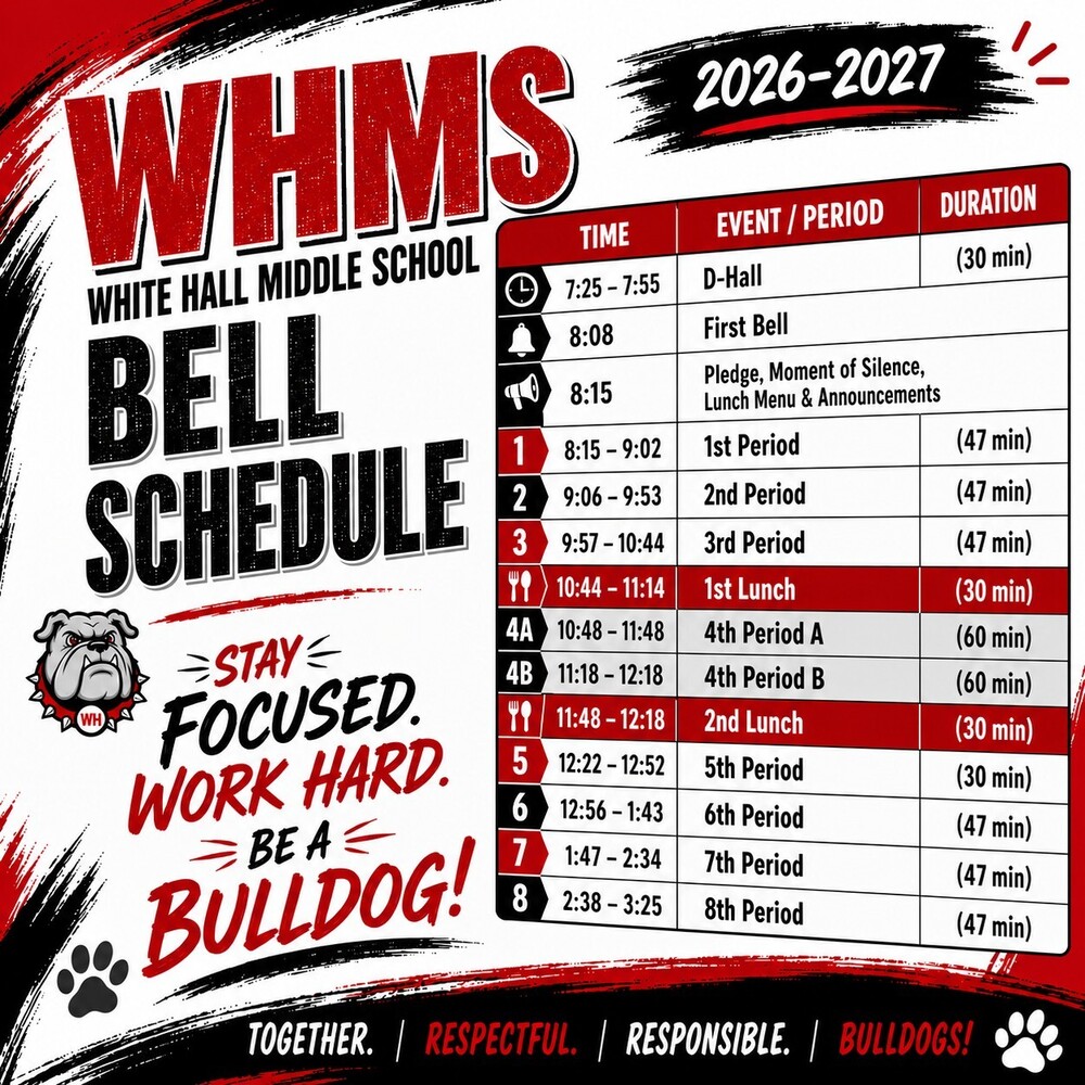 WHMS Bell Schedule 26-27