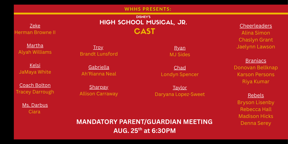 WHHS Presents Disney's High School Musical, Jr.
