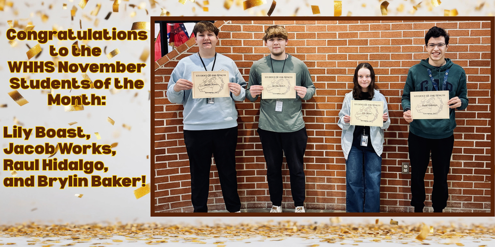 WHHS November Students of the Month
