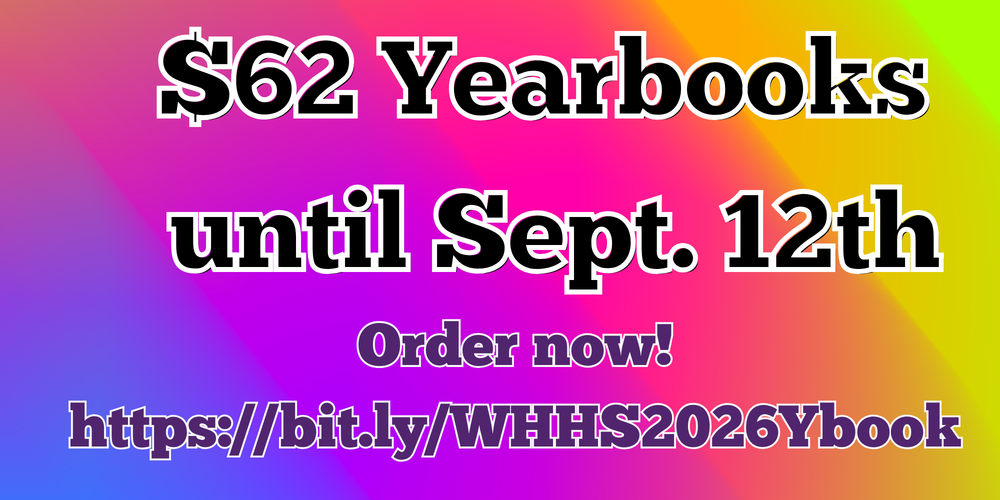 Yearbooks on Sale for $62 until Sept. 12th!